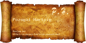 Pozsgai Hartvig névjegykártya